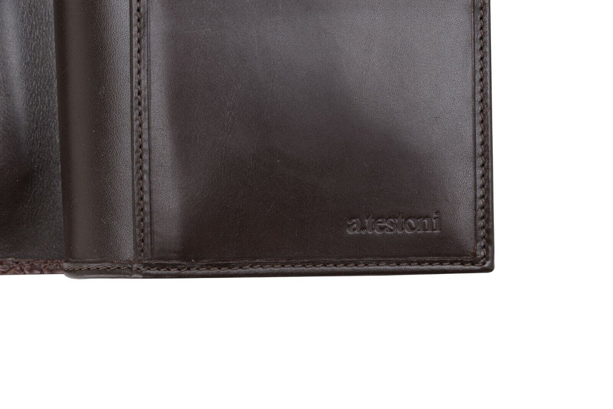 $4200 Testoni Bologna Moro Clutch Bag Travel Wallet Genuine Alligator
