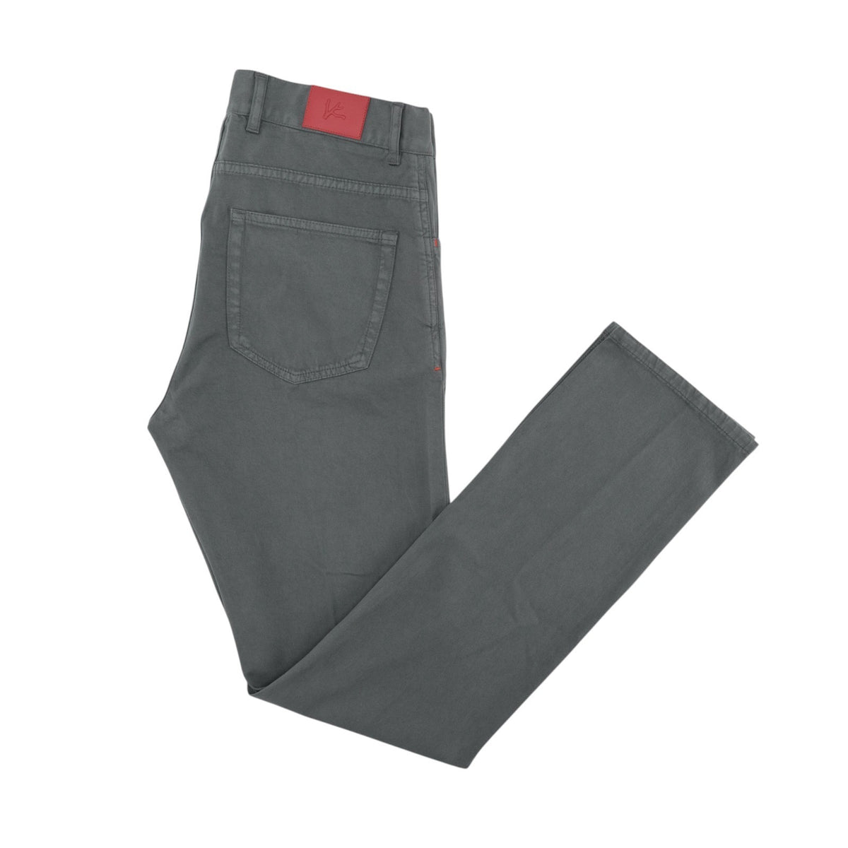 925$ ISAIA NAPOLI "SpaccaNapoli" Gray Pant Chin Cotton Cashmere Reg 32 US 48 EU