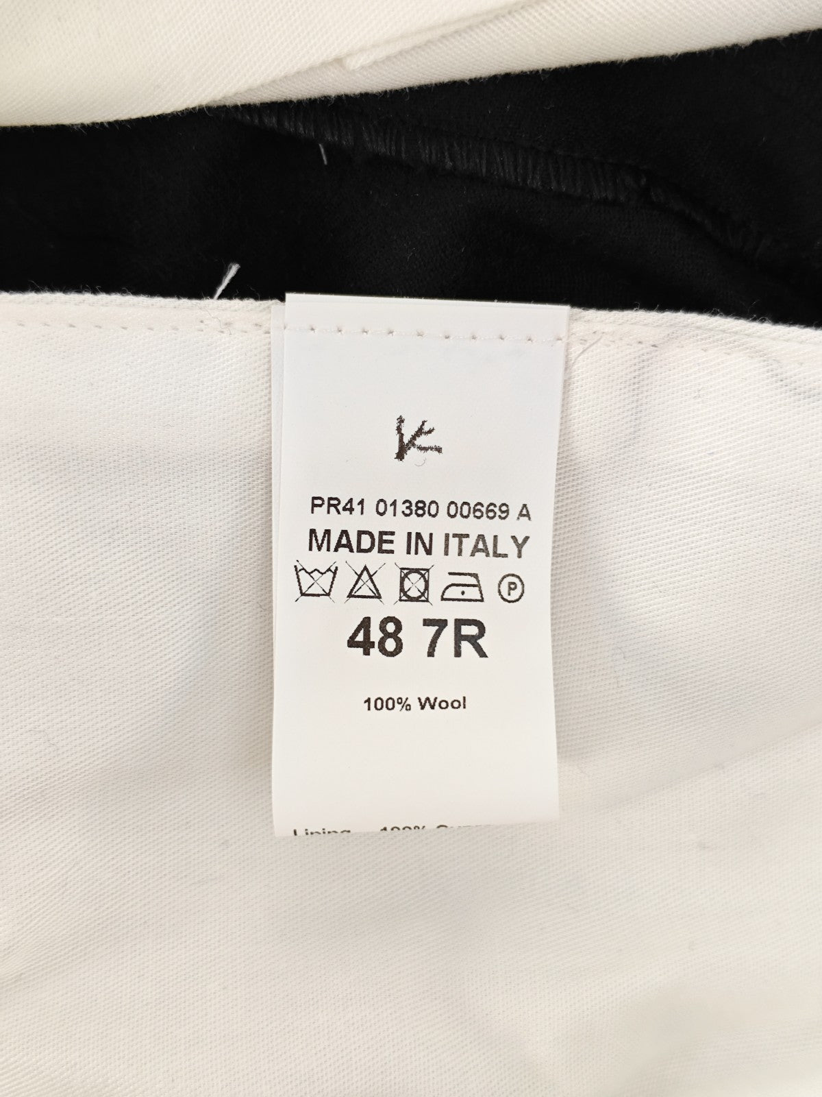 1350$ ISAIA Sanità Blue Navy Hand-Sewn Tapered Dress Pant Wool  32 US / 48 EU 7R