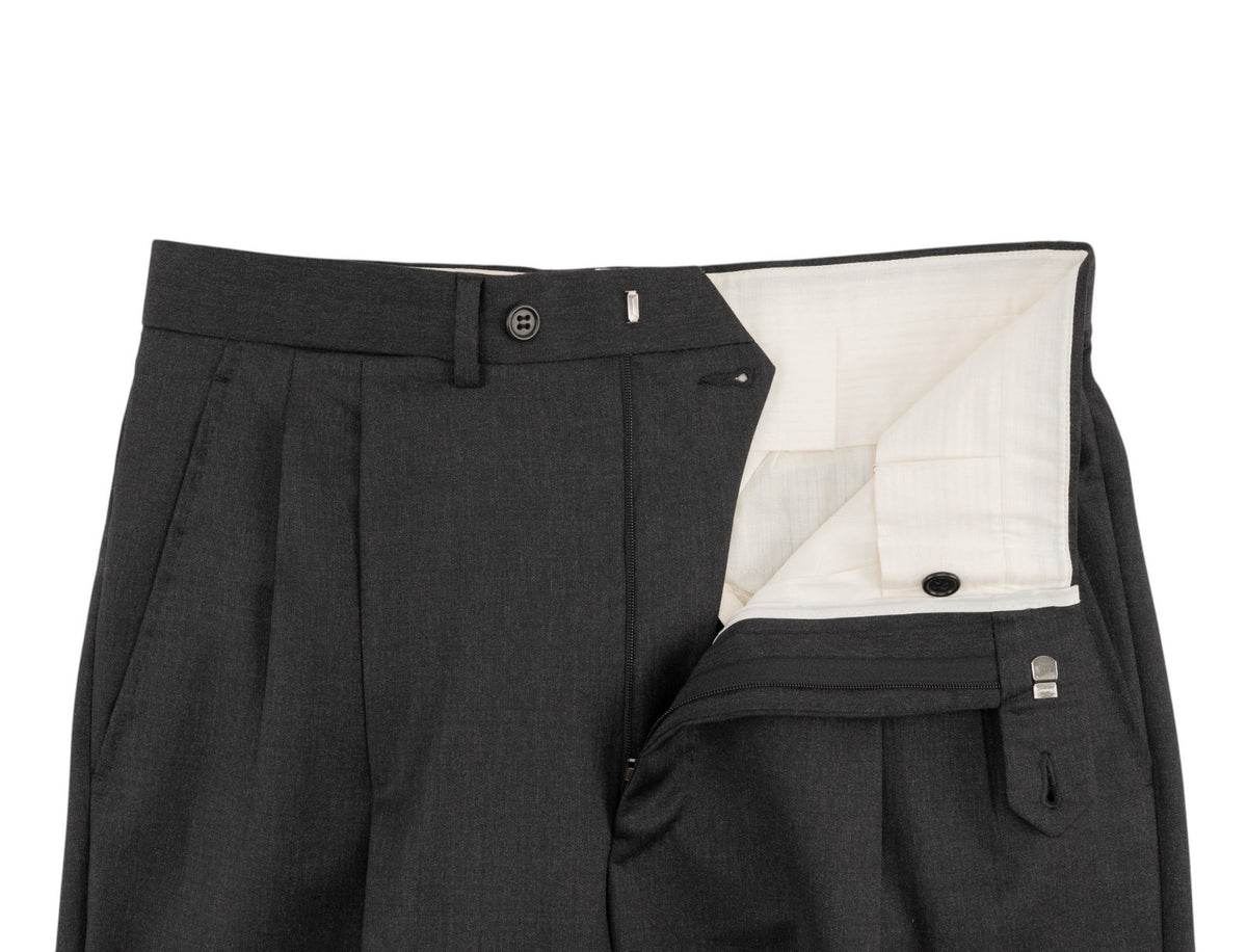 $2950 RUBINACCI LONDON HOUSE 3 Buttons Suit Wool Dark Gray 34 US / 44 EU