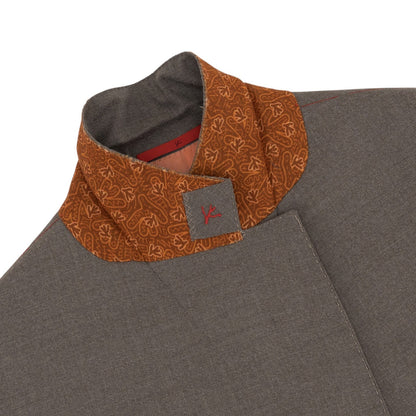 $6900 ISAIA "Marechiaro" Dark Beige Suit Wool Comfort Project 48 US / 58 EU 7R