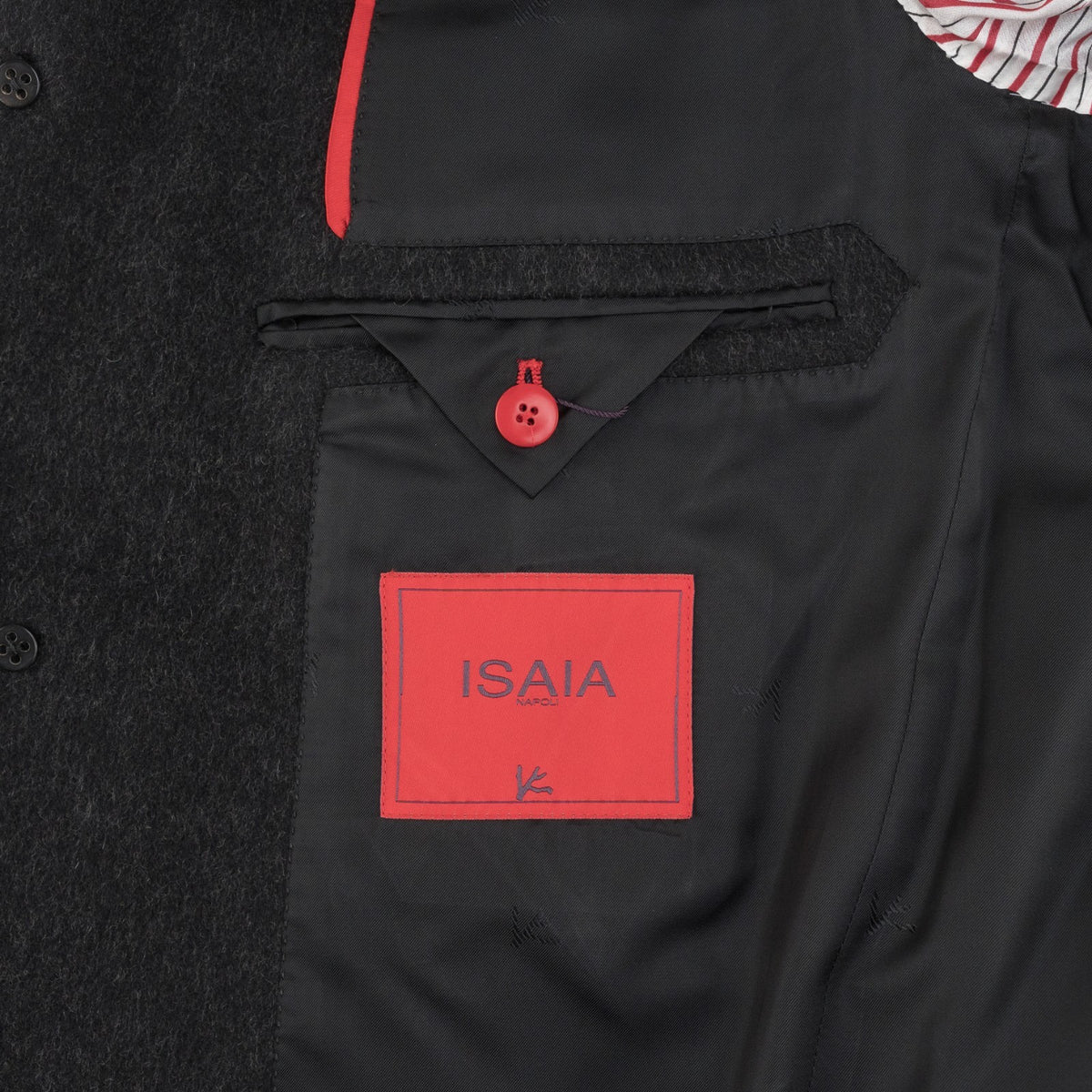 7200$ ISAIA NAPOLI Dark Gray Overcoat Coat Wool  40 US / 50 IT