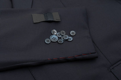 $5200 ISAIA NAPOLI "Aquaspider" Blue Nav Jacket Sport Coat Wool  52 US  62 EU 6R