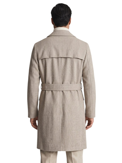 $10,850 ISAIA Belted Overcoat Herringbone Top Cashmere Black Sheep 38 US / 48 IT