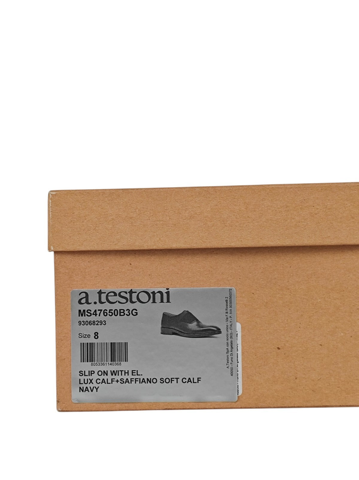 1250$ TESTONI 1929 Slip On Shoes Lux Calf Saffiano Elastic Navy 8 UK 9 US 42 IT