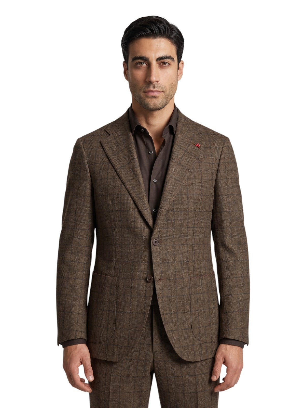 $6600 ISAIA NAPOLI "Marechiaro" Brown Suit Fine & Cashmere 40 US / 50 EU 7R
