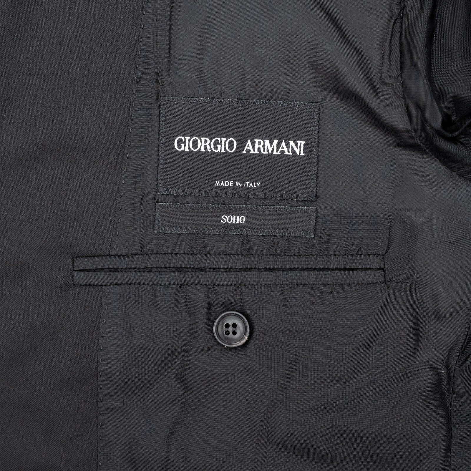 2550$ GIORGIO ARMANI SOHO Jacket Sport Coat Wool Cashmere Black 42 US / 52 IT