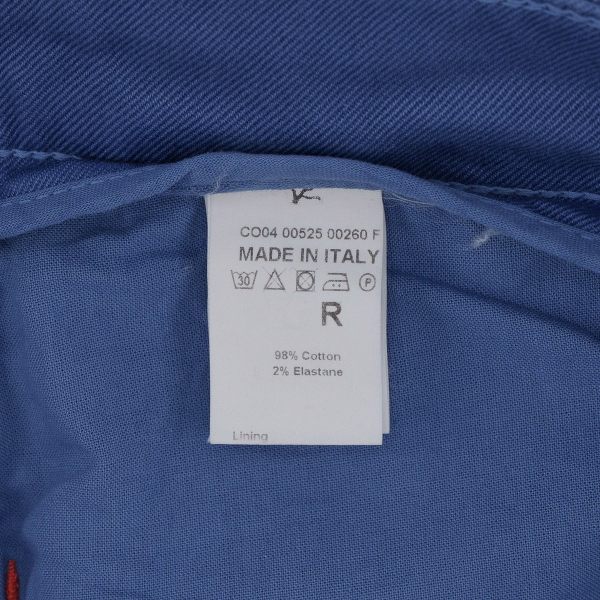 690$ ISAIA NAPOLI Royal Blue Denim 5 Pockets Pant Cotton - Made in Italy