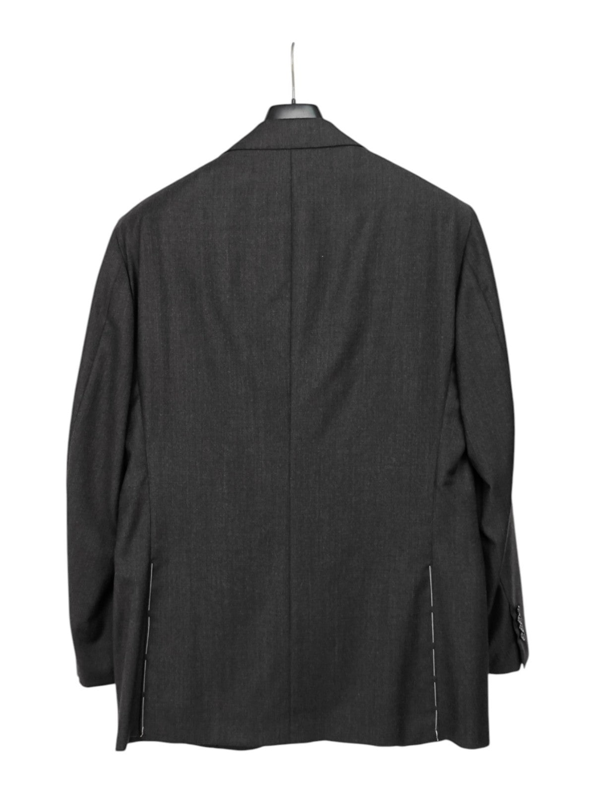 $4490 FRANCK NAMANI by CESARE ATTOLINI Gray Suit Fine Wool 150's 44 US / 54 EU