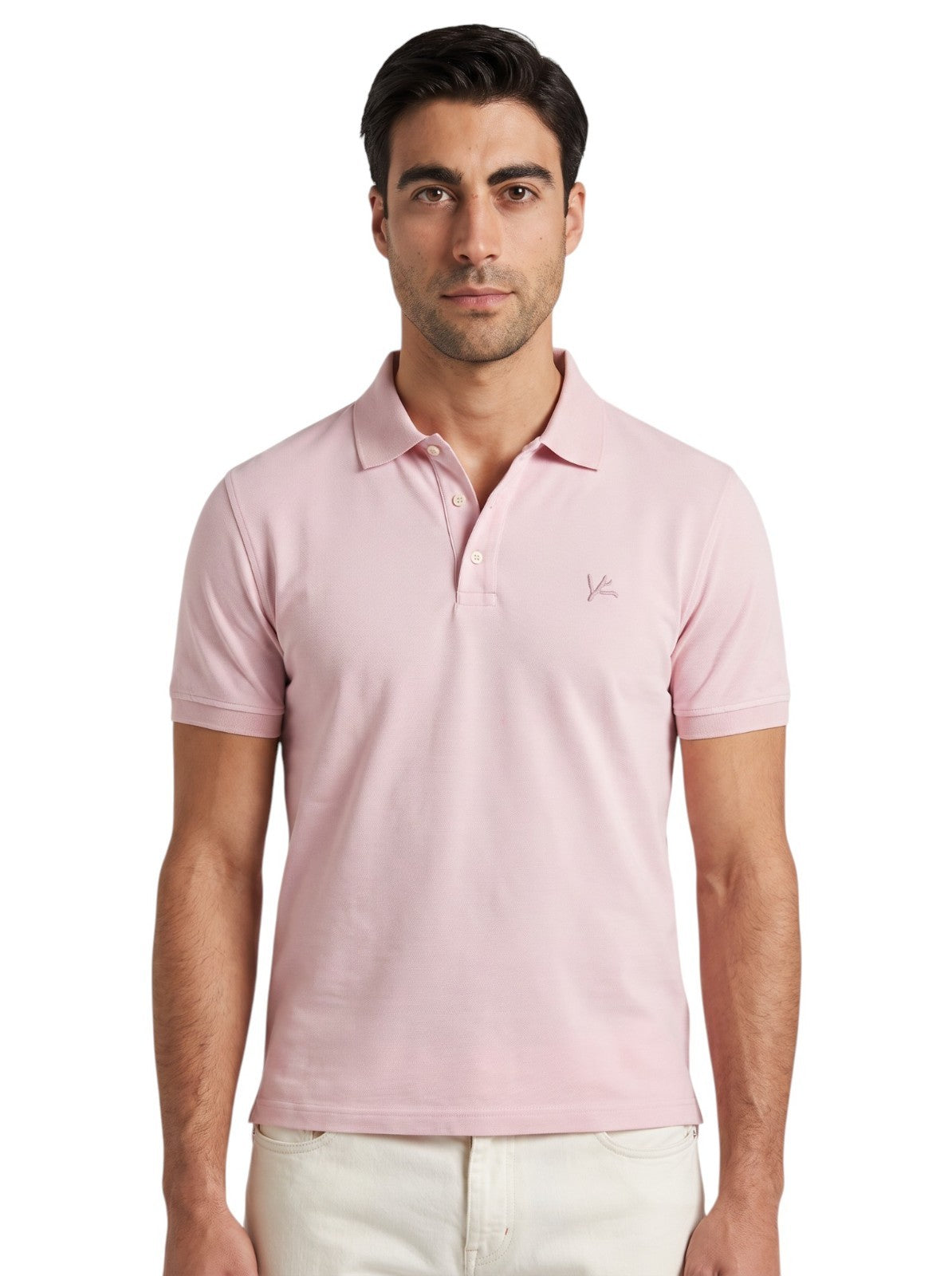 575$ ISAIA NAPOLI Garment Dyed Cotton Piquet Short Sleeve Polo Pink Size XL