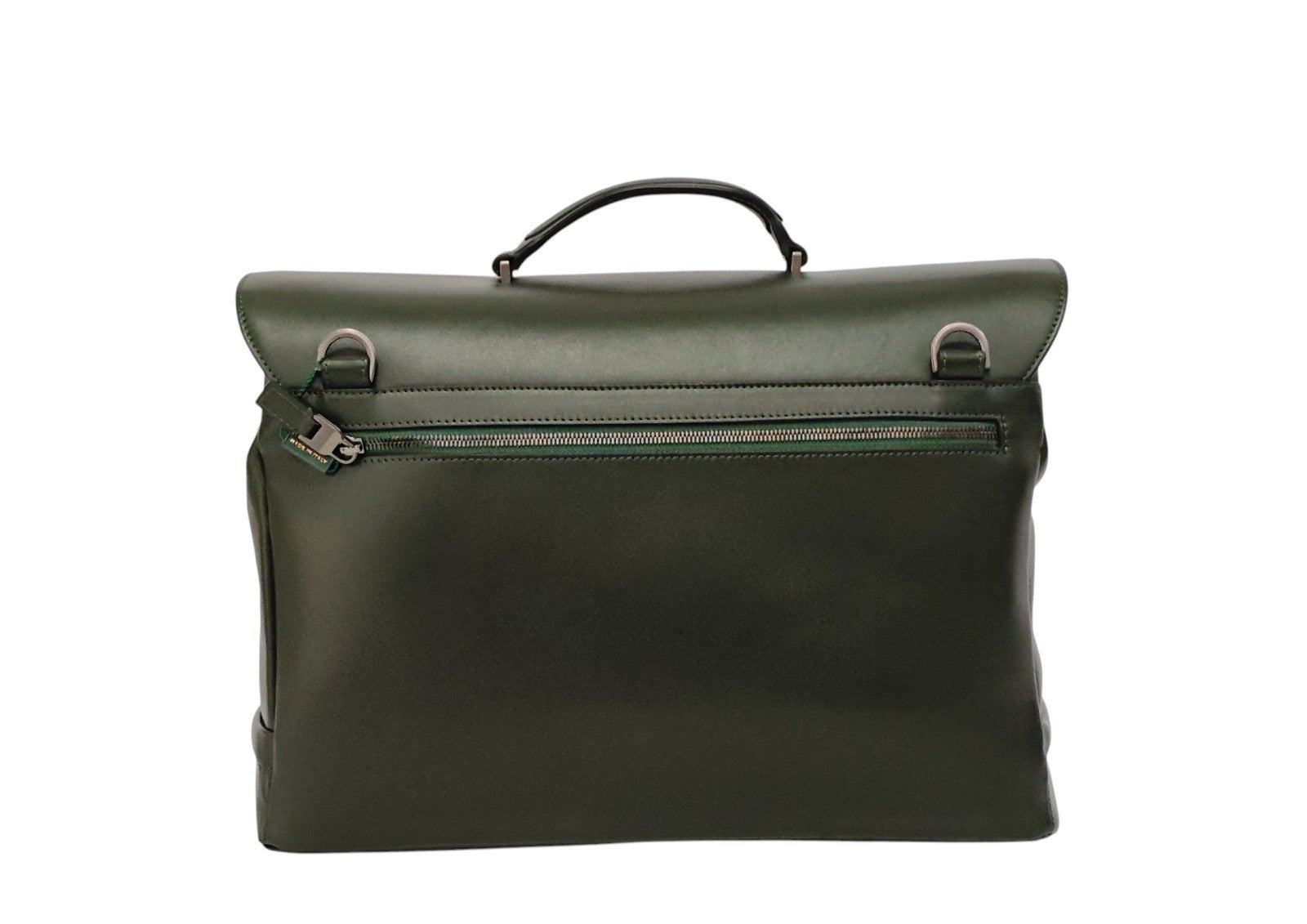 1220$ PINEIDER FIRENZE "Metro Smooth" Calf Briefcase Work Doctor Bag Noble Green