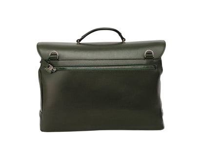 1220$ PINEIDER FIRENZE "Metro Smooth" Calf Briefcase Work Doctor Bag Noble Green