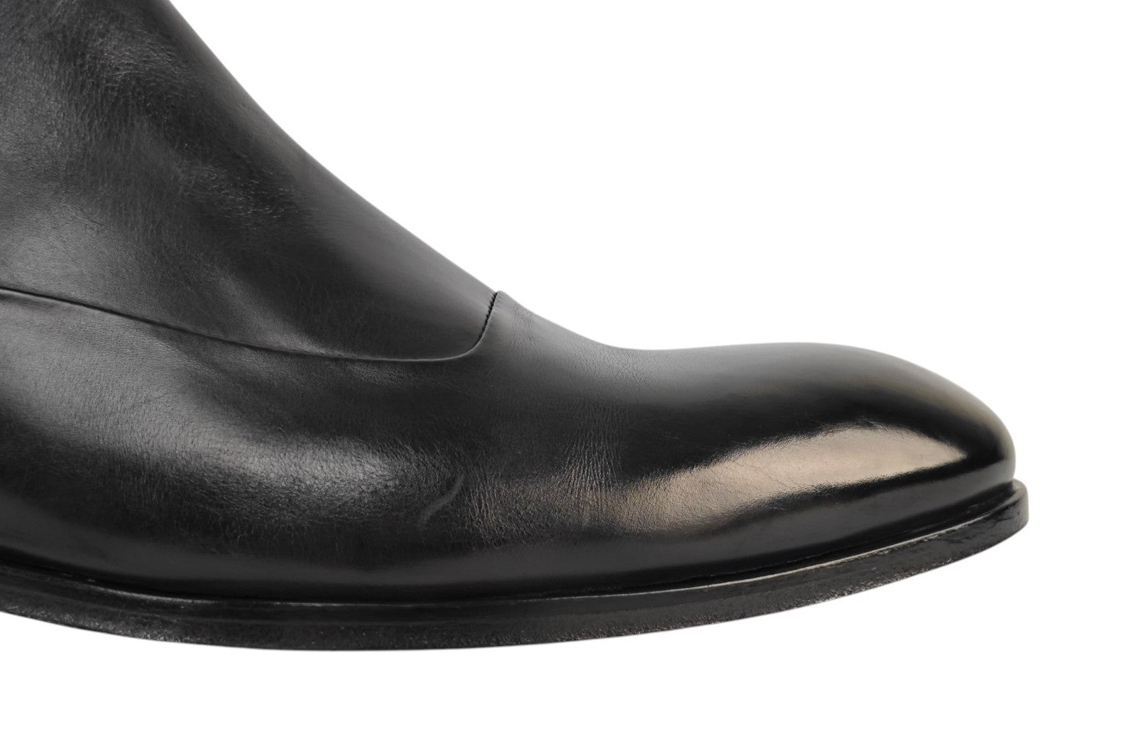 1450$ TESTONI "Sant'eulalia" Black Chelsea Boot Shoes Top Calf 8 UK 9 US  42 IT