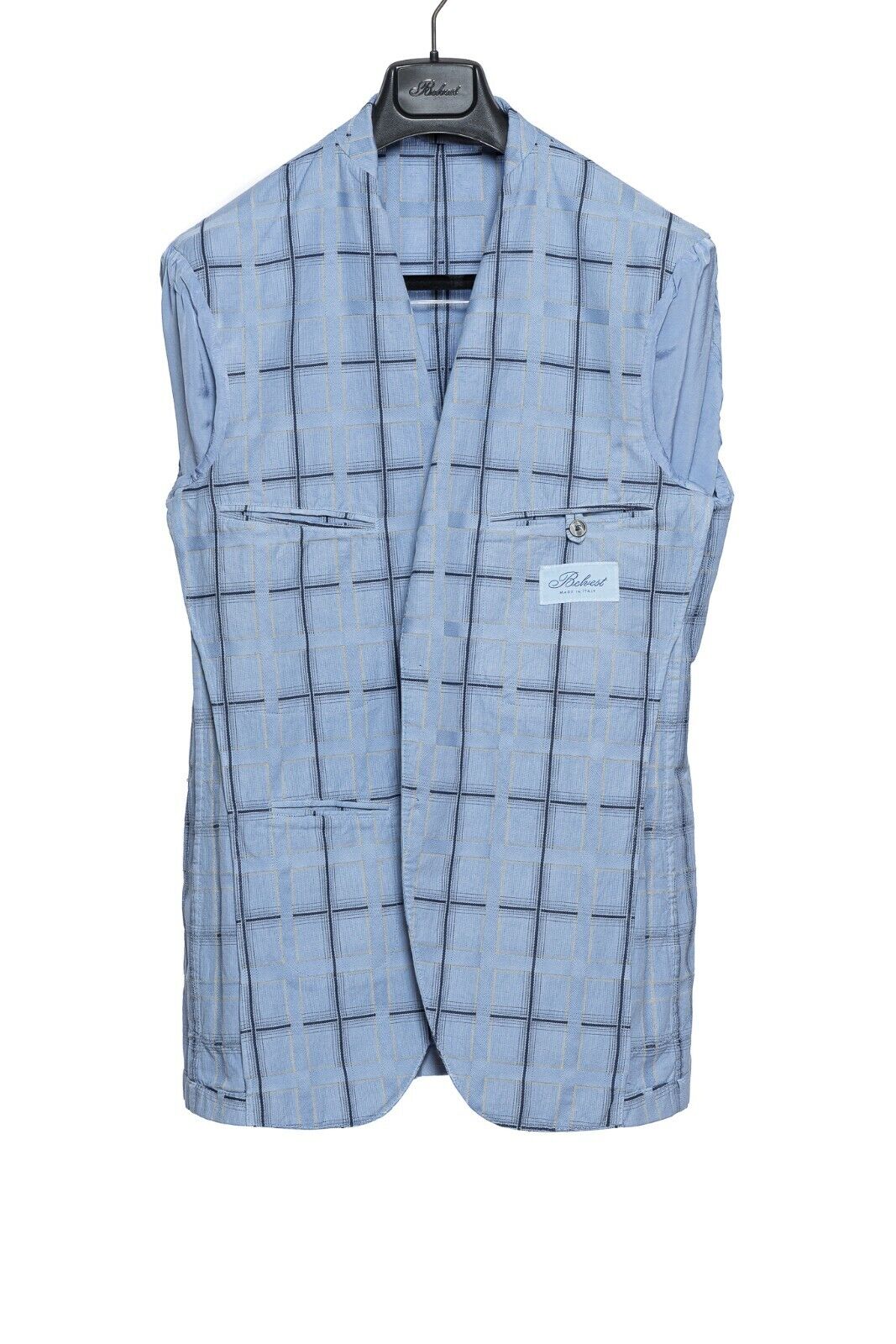 $2690 Belvest Light Blue Sport Suit Linen Cotton SAN GALLO Fabric 7R Slim Fit