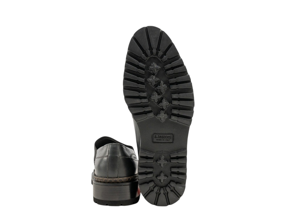 700$ TESTONI Sneaker Shoes Slip-On Sport Napa Calf Dark Gray 8 UK / 9 US / 42 IT