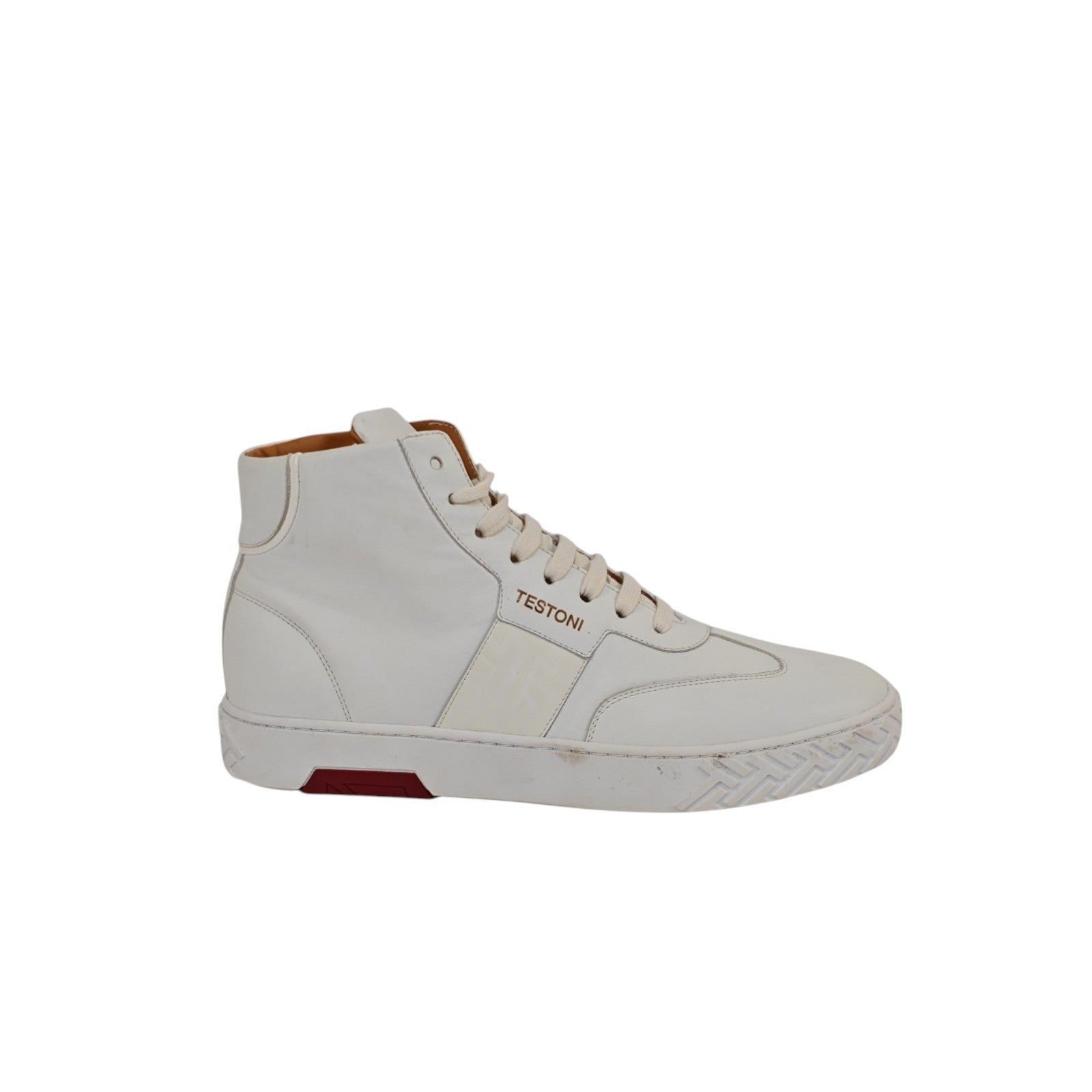 1100$ TESTONI Ravenna High Top Sneaker Nappa Leather 8 UK / 9  US / 42 IT