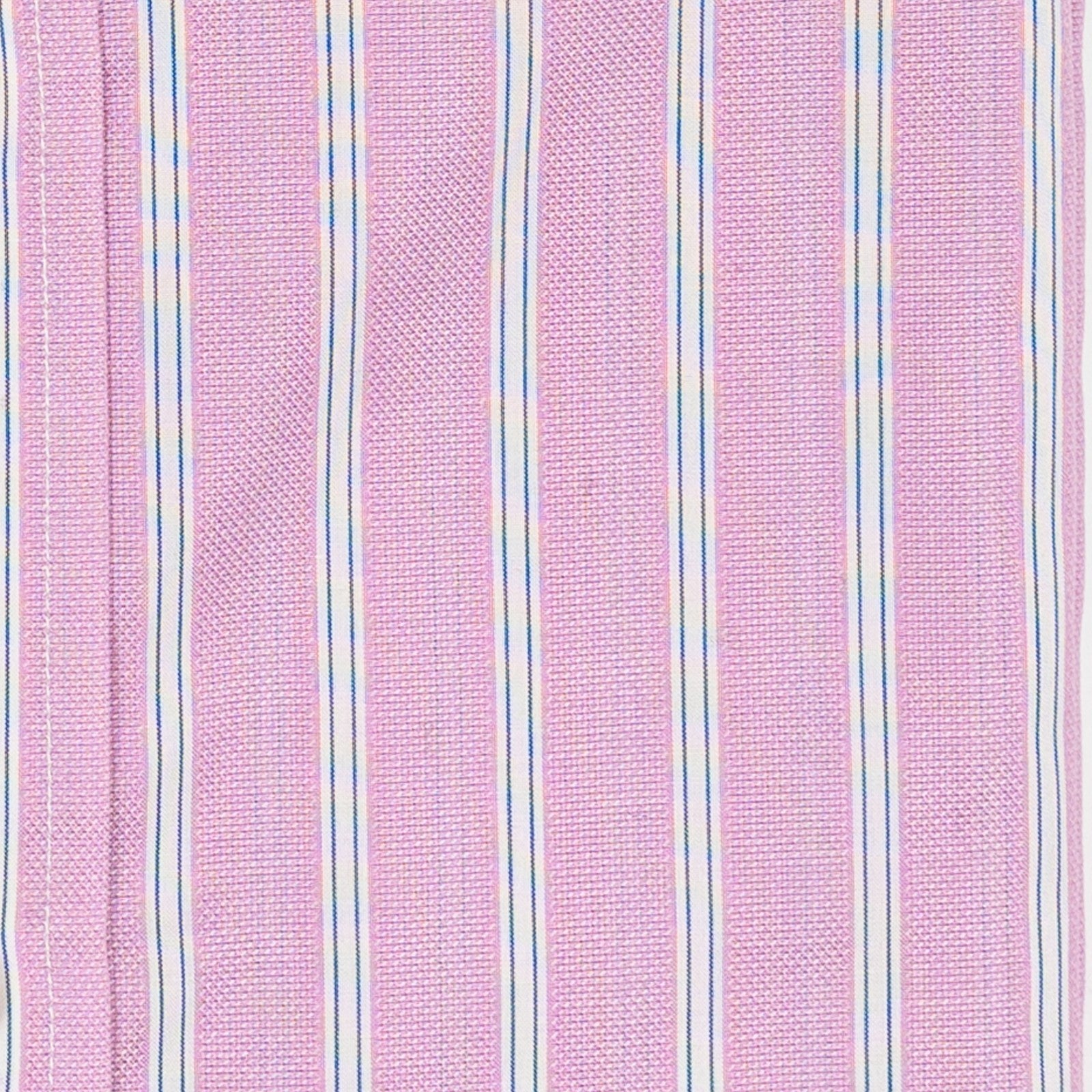 520$ RUBINACCI NAPOLI Pink Hand-Sewn Striped Shirt Cotton Classic Fit  6P
