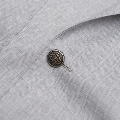 $3450 LUIGI BORRELLI NAPOLI Gray Jacket Sport Coat 100% Cashmere 36 US / 46 EU