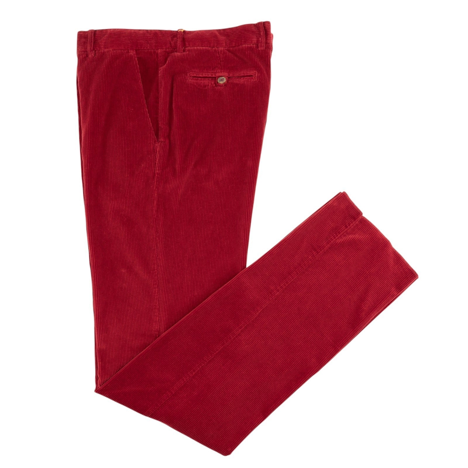 780$ ETRO MILANO Red Corduroy Cotton Pant Straight Leg 38 US / 54 EU