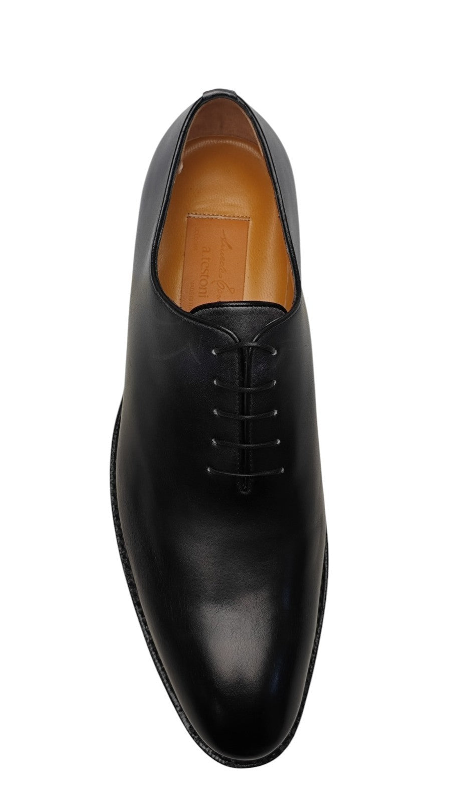 1350$ TESTONI "Piuma" Oxford Shaded Calf Concrete / Black 8 UK / 9 US / 42 IT