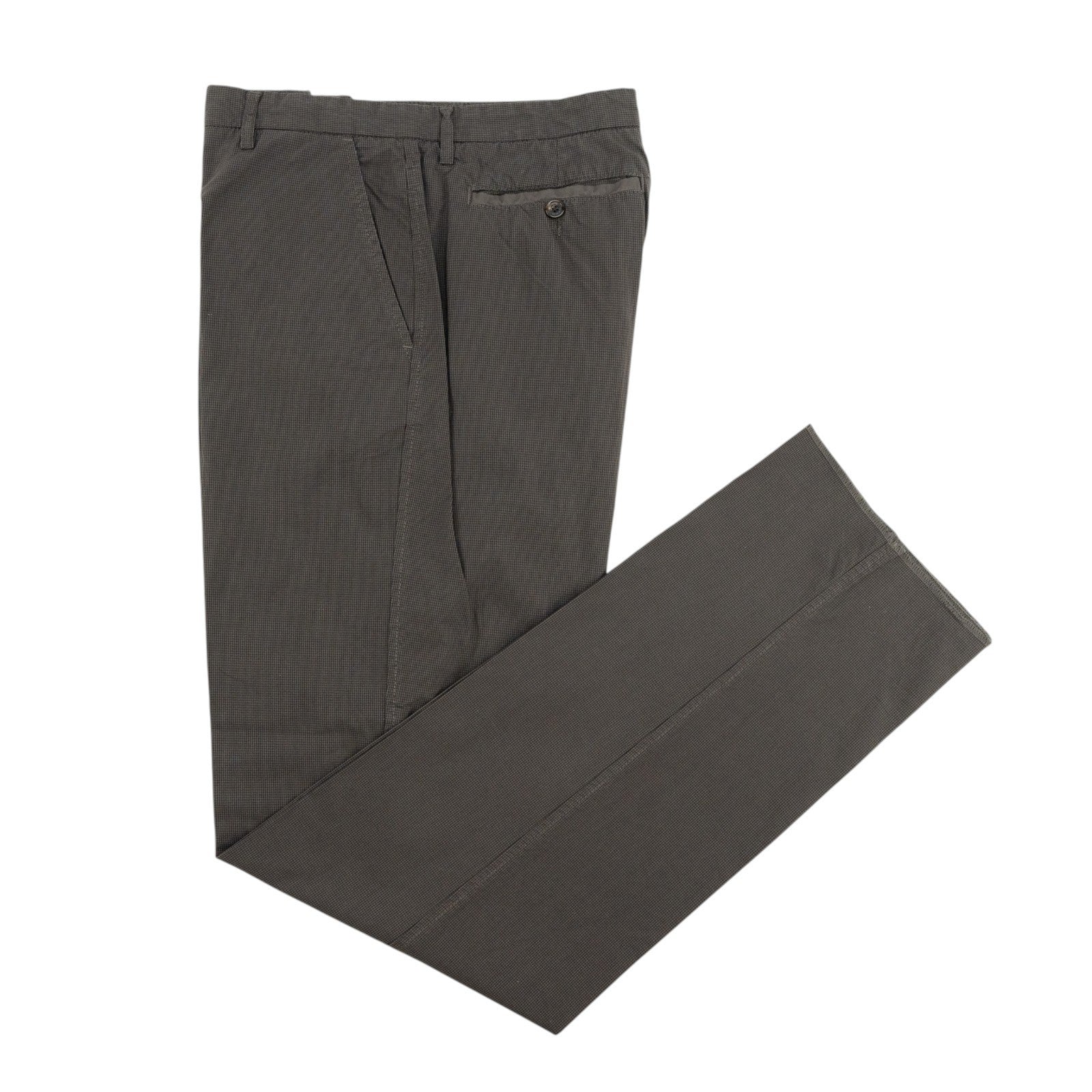 750$ ETRO MILANO Gray Fine Cotton Pant Classic Straight Leg 40 US / 56 EU