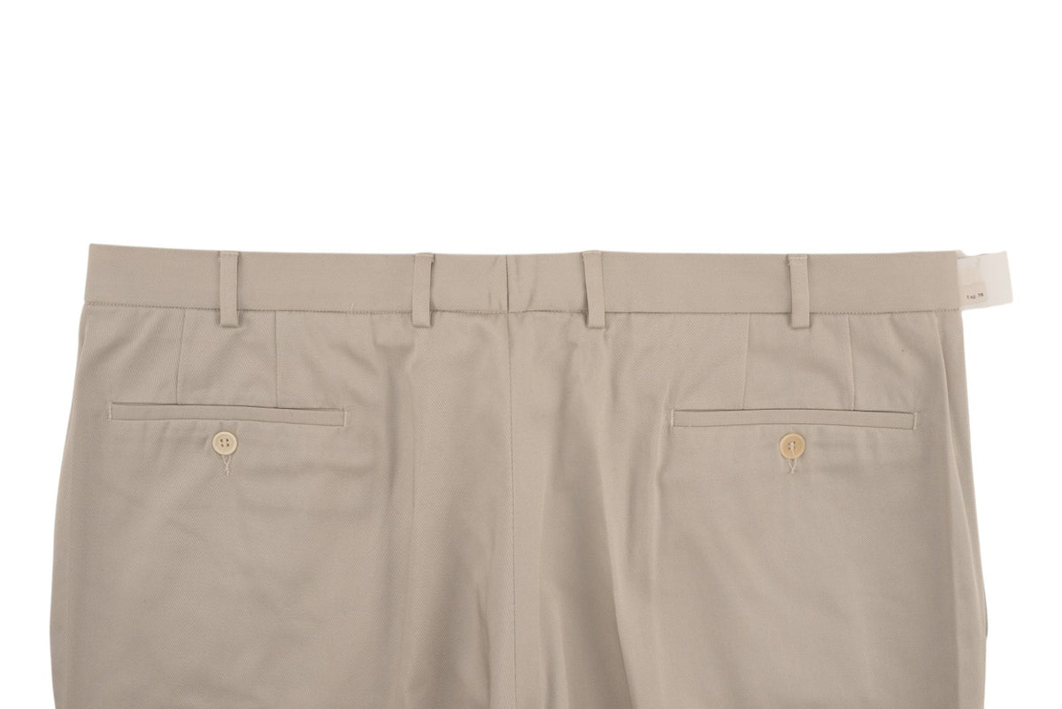 700$ BURBERRY LONDON Beige Chino Pant Twill Cotton Regular Fit 42 US / 58 EU