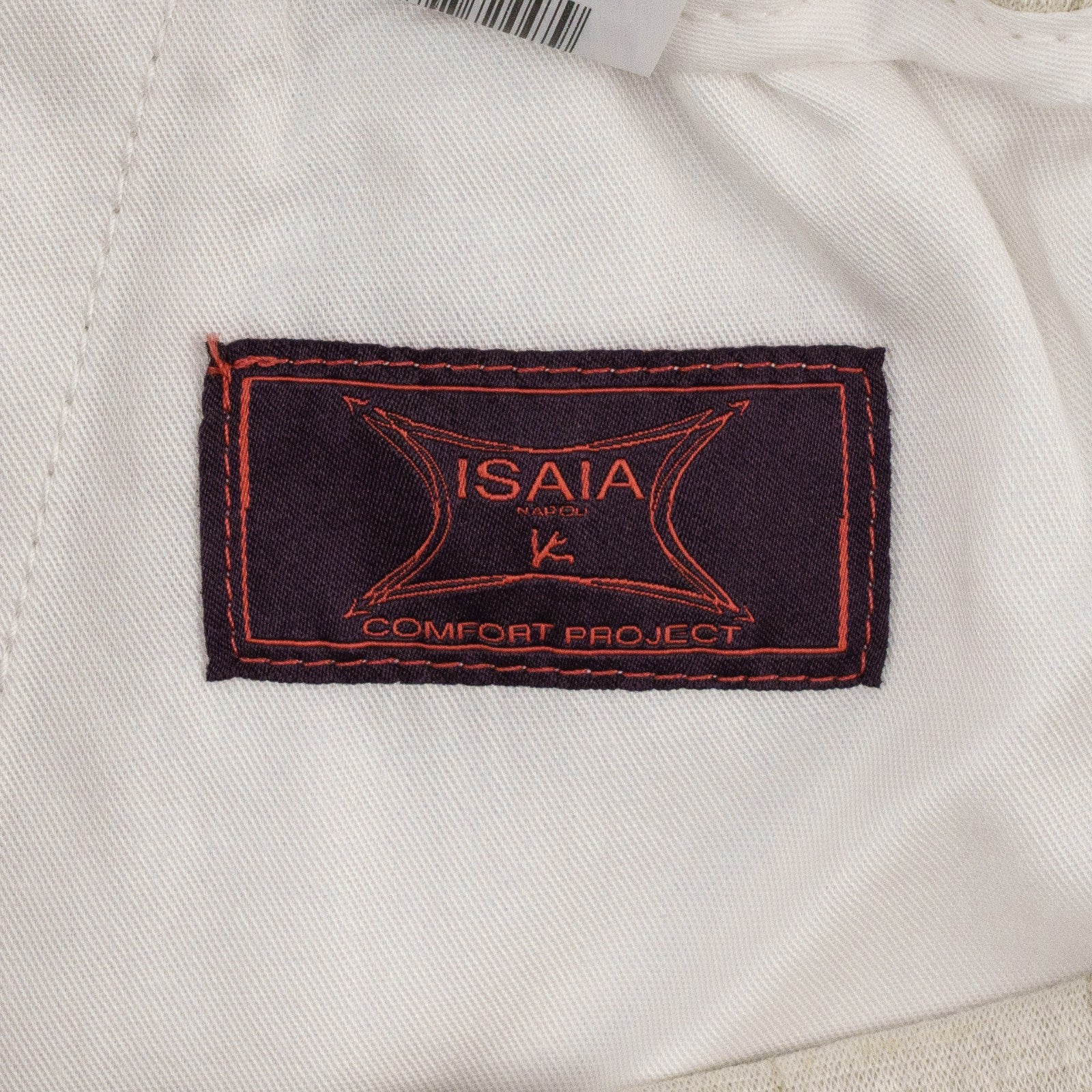 1350$ ISAIA NAPOLI Ivory Striped Drawstring Pant Wool - Silk - Linen 40 US 56 EU