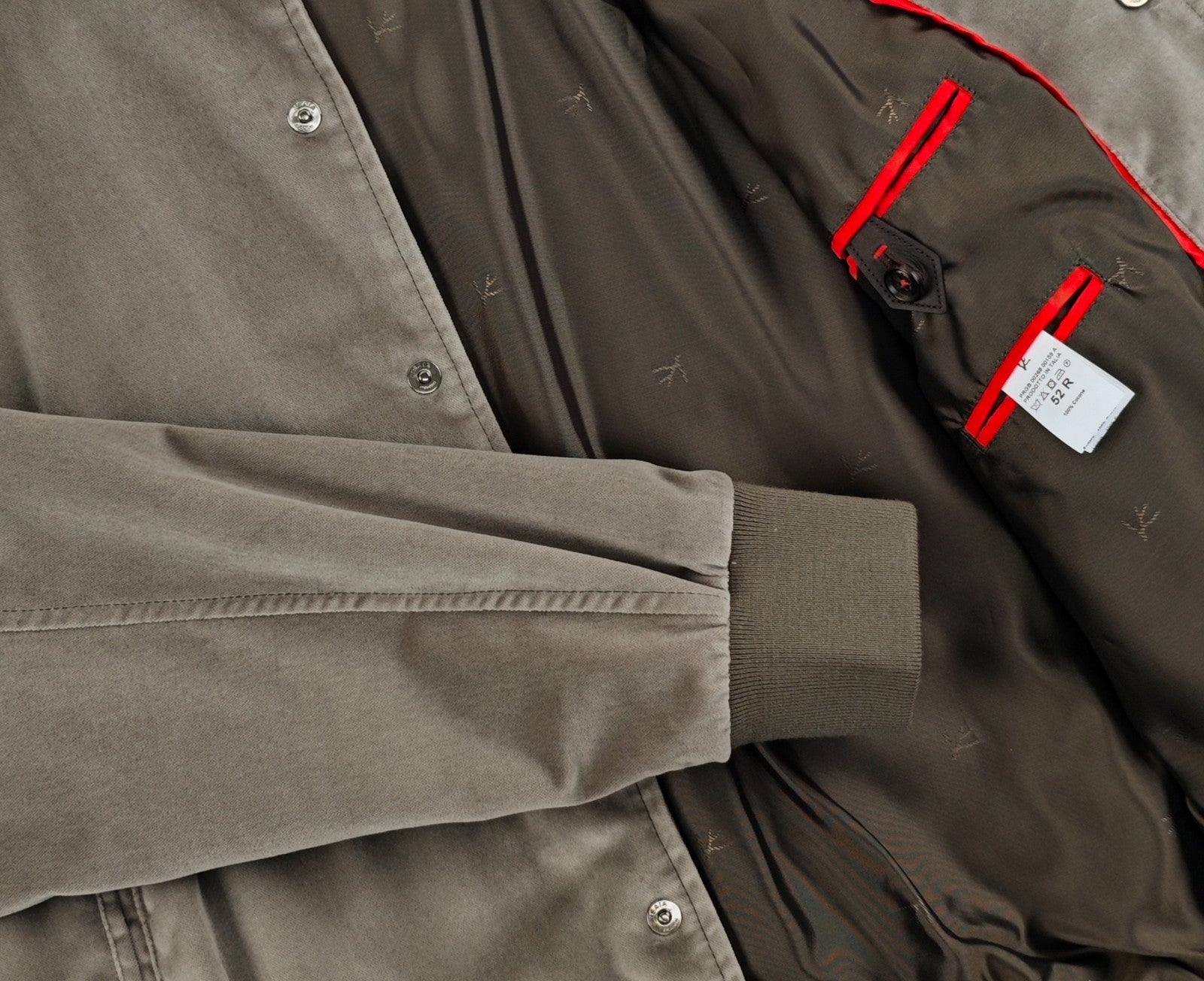 $6500 ISAIA NAPOLI "Amalfi" Gray Hand-Sewn College Tracksuit Velvet Cotton