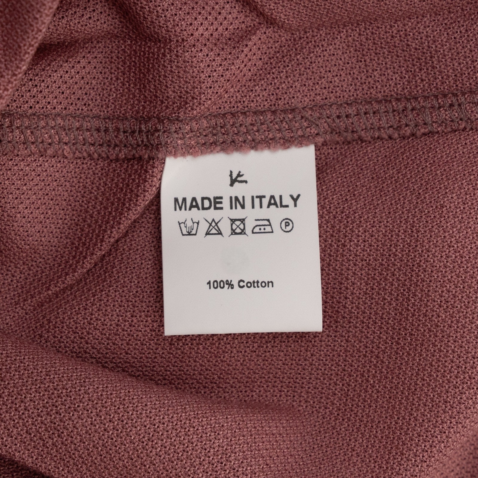 575$ ISAIA NAPOLI Garment Dyed Cotton Piquet Short Sleeve Polo Antique Pink