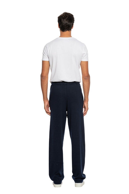 1200$ FEDELI CASHMERE Pant Joggers Sweatpants Blue 100% Soft Cashmere