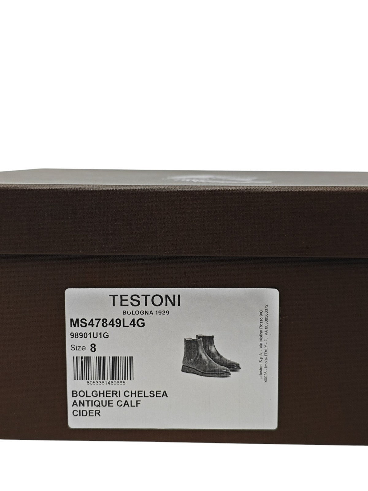 1550$ TESTONI Chelsea Boot Shoes Antique Calf Brown 8 UK / 9 US / 42 IT