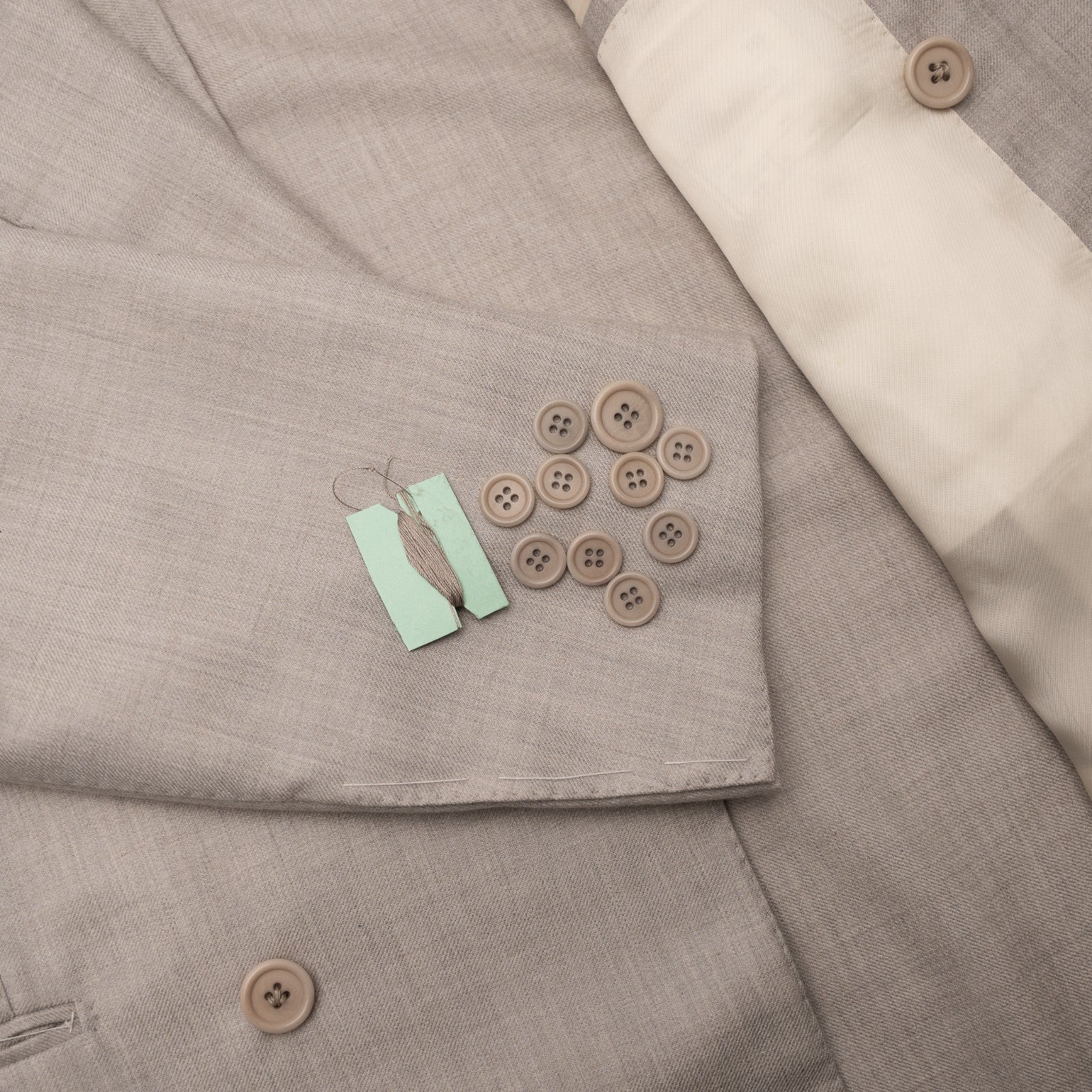 $3200 LUIGI BORRELLI Royal Collection Sand DB Jacket Sport Coat Cashmere / Silk