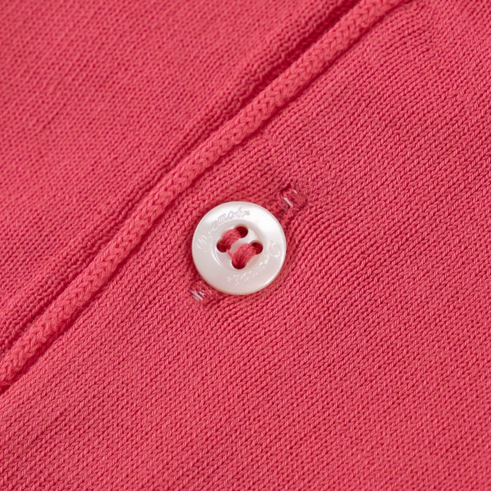 350$ DRUMOHR Polo Sweater Coral Pink Knit 100% Cotton 38 US / 48 US