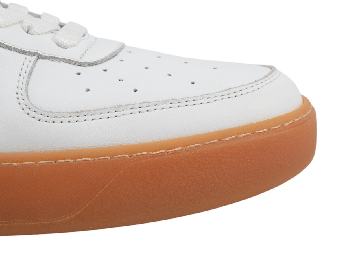 700$ TESTONI Sneakers Calf White + S. Amber Shoes 8 UK / 9 US / 42 IT