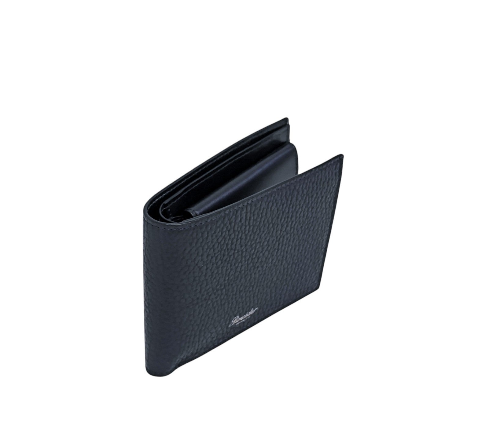 420$ PINEIDER FIRENZE 1774 "Bottolato" Bifold Wallet Grain Calf Blue