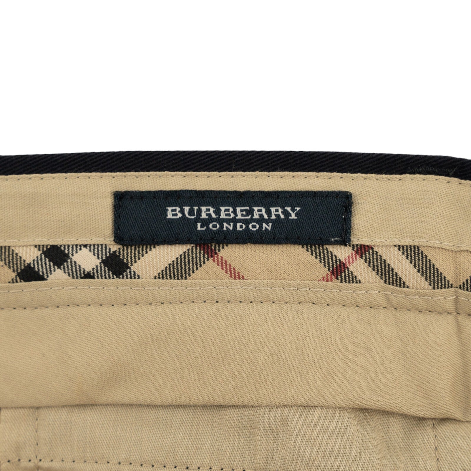 700$ BURBERRY LONDON Blue Navy Chino Cotton Pant Regular Fit 42 US / 58 EU