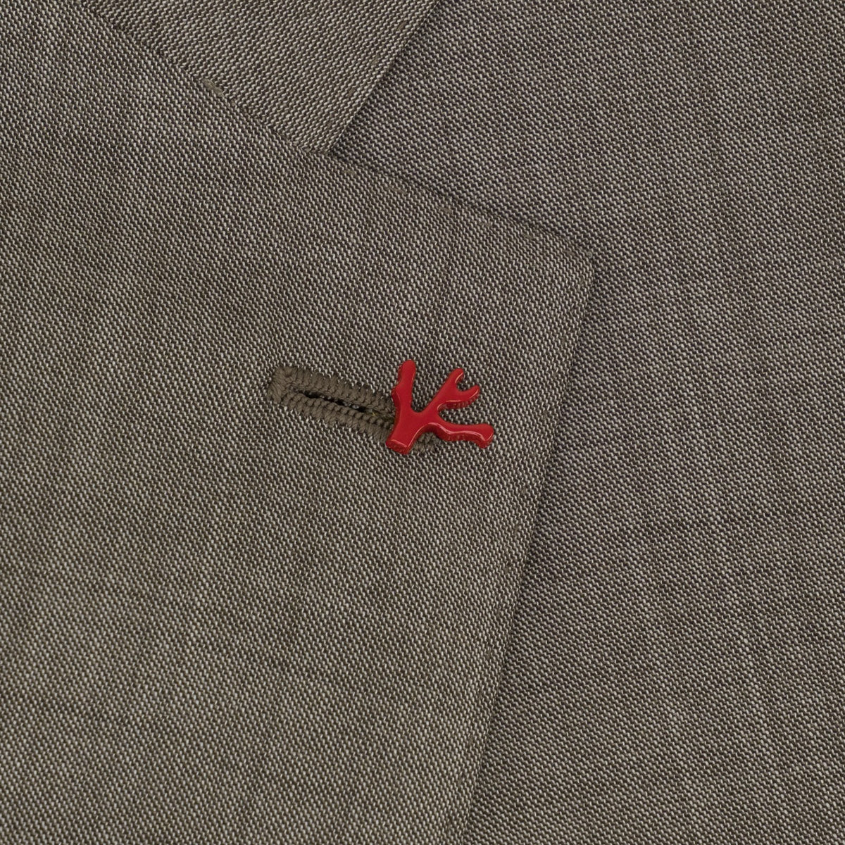 $7255 ISAIA NAPOLI "Sanita" Taupe Suit Extralight Fine Wool 50 US / 60 EU 8R