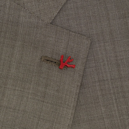 $7255 ISAIA NAPOLI "Sanita" Taupe Suit Extralight Fine Wool 50 US / 60 EU 8R