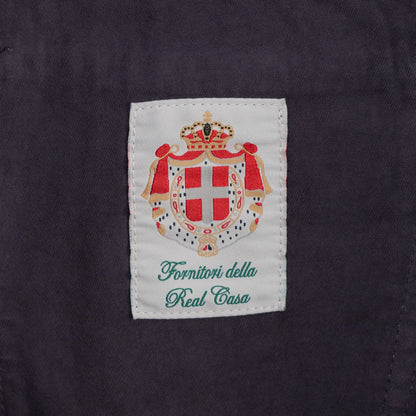 415$ LUIGI BORRELLI NAPOLI Purple Denim Jeans Pant Twill Cotton 34 US / 50 EU