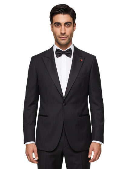 $7450 ISAIA "Sanita" Blue Midnight Tuxedo Suit Wool Aquaspider 42 US / 52 EU 8C