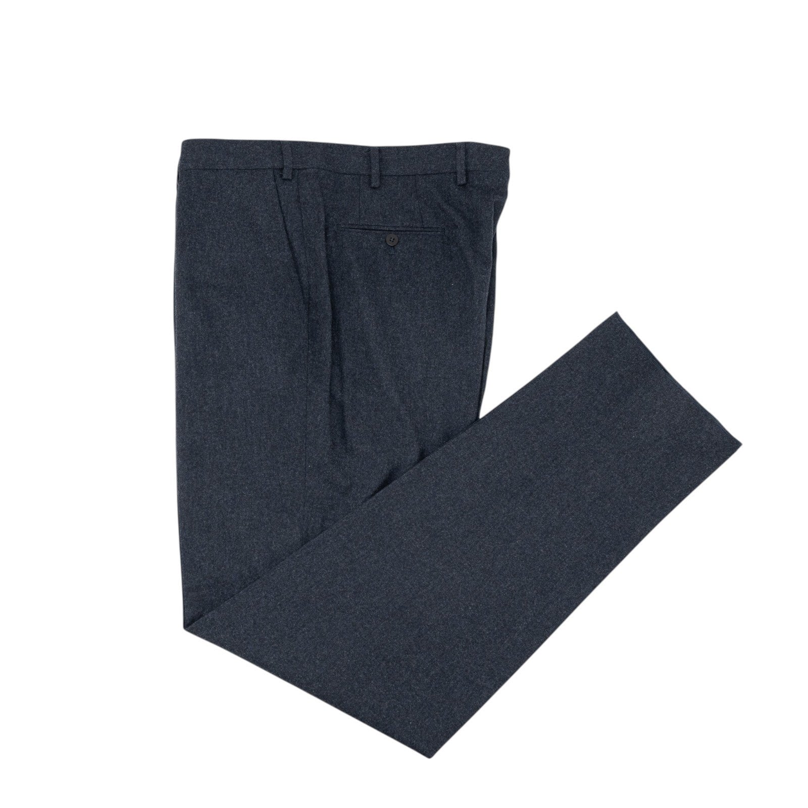 1850$ ISAIA Hand-Sewn Tapered Dress Pant Wool Cashmere Blue 42 US / 58 EU