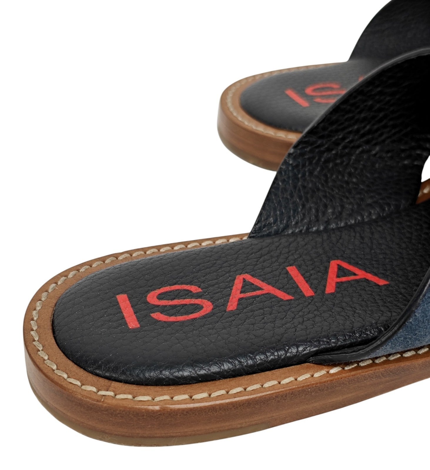 900$ ISAIA NAPOLI Sandal Shoes Suede Leather Blue Handmade 9 UK - 10 US - 43 IT