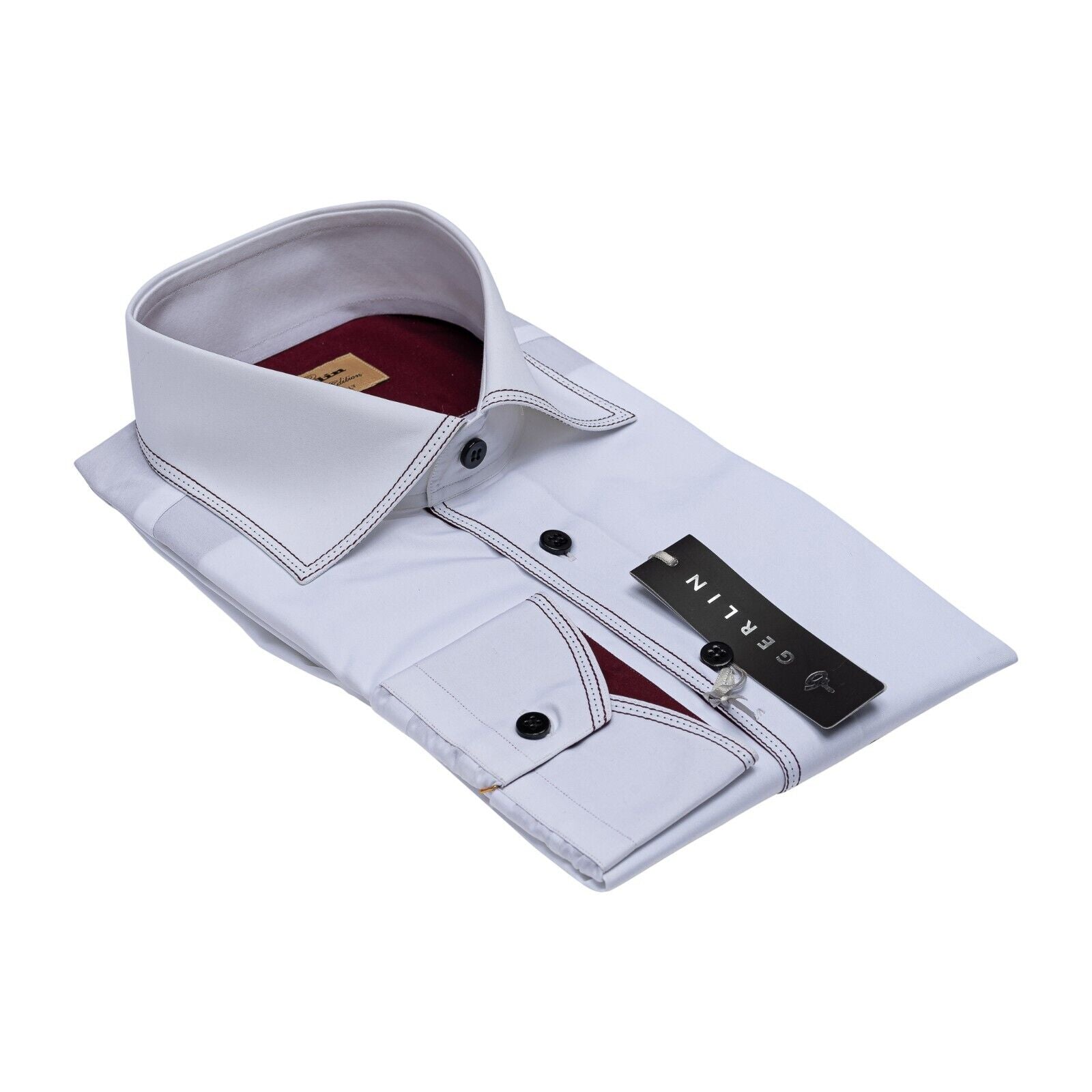 690$ LUXURY GERLIN Shirt White SUPRALUX ALUMO Cotton 16  41 3AO BIJAN