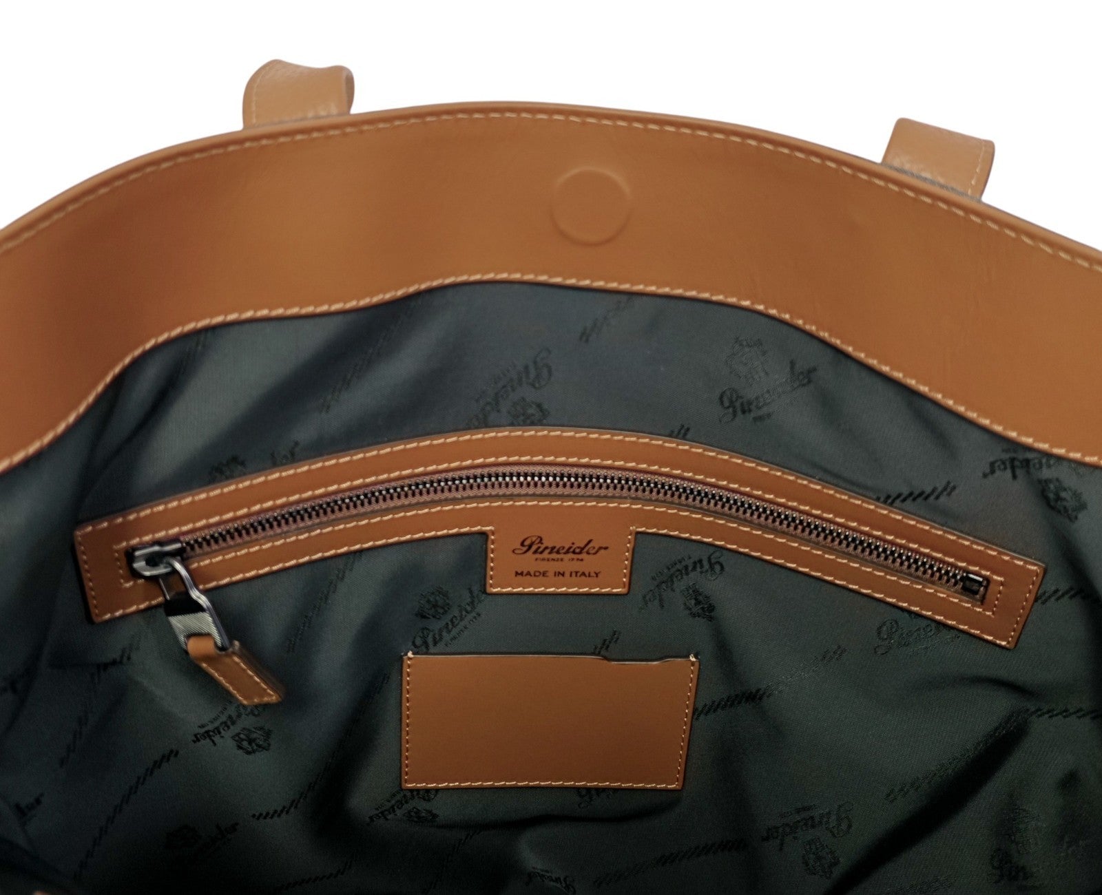 1420$ PINEIDER FIRENZE 1774 Handbag Tote Bag Work Nubuk Calf Sand