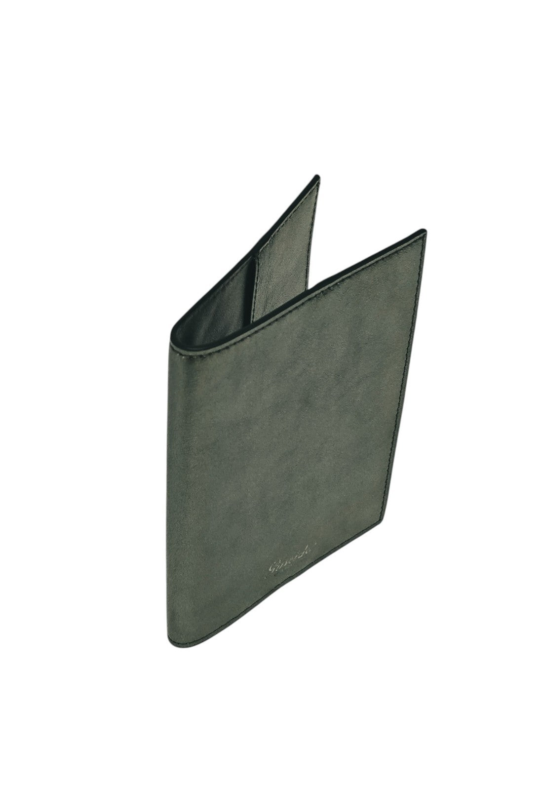 220$ PINEIDER FIRENZE 1774 "Metro Smooth" Passport Holder Calf Laminated Silver