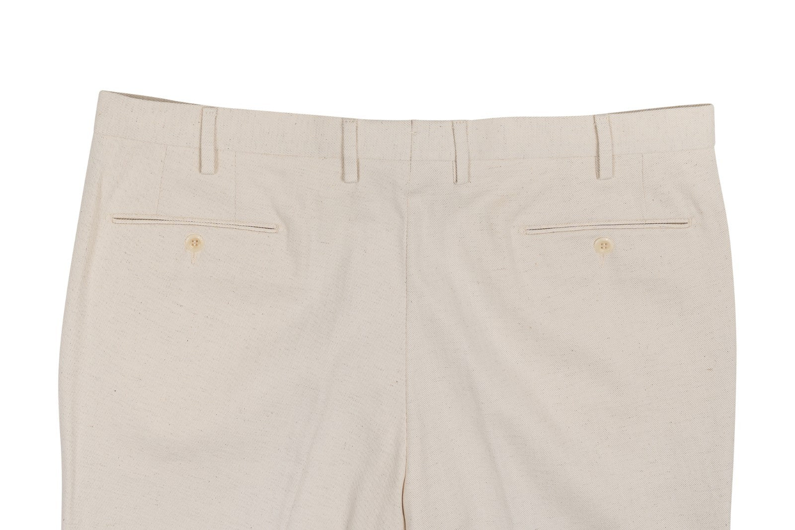 625$ RUBINACCI NAPOLI Ivory Trouser Pant Gabardine Cotton 40 US / 56 EU