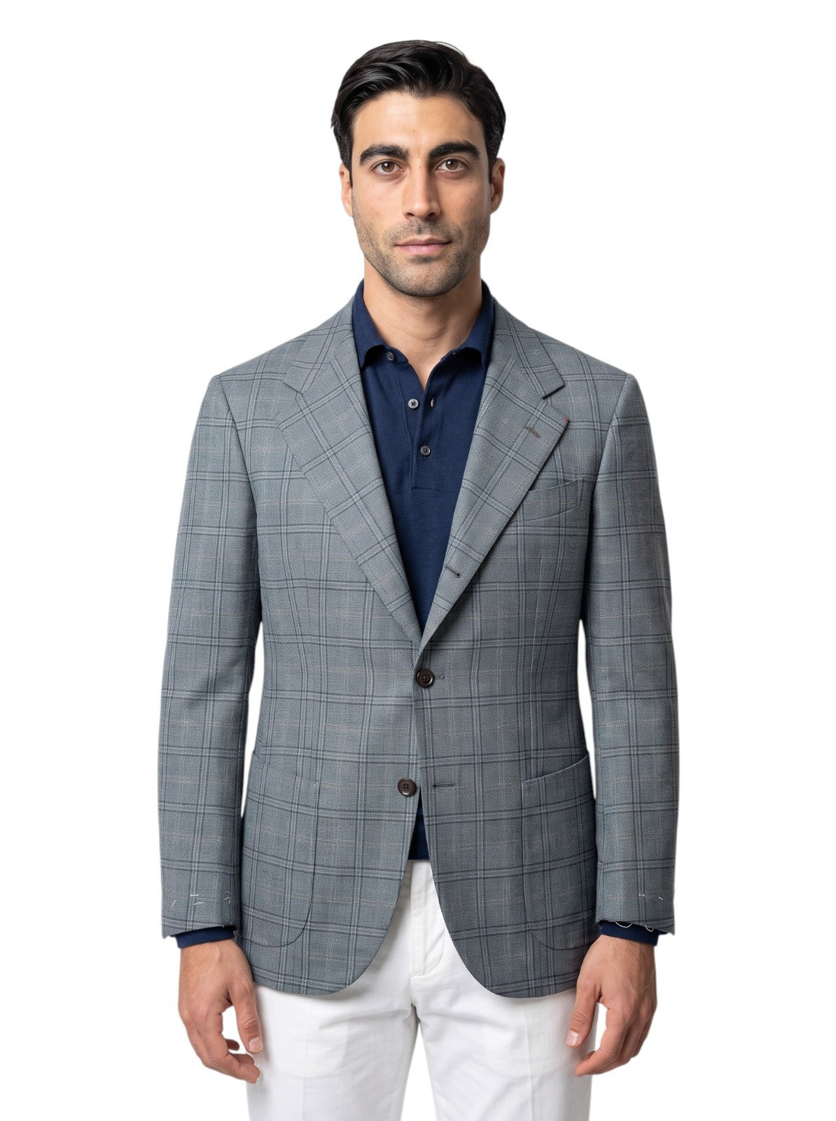 Sartoria DALCUORE NAPOLI Total Hand-Sewn Jacket Sport Coat Wool 130's Dusty Blue