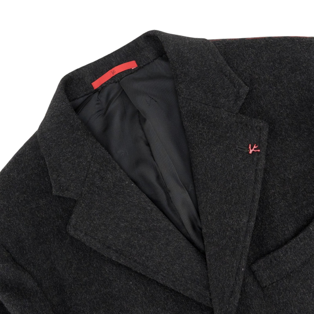 7200$ ISAIA NAPOLI Dark Gray Overcoat Coat Wool  40 US / 50 IT