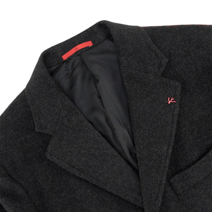 7200$ ISAIA NAPOLI Dark Gray Overcoat Coat Wool  40 US / 50 IT
