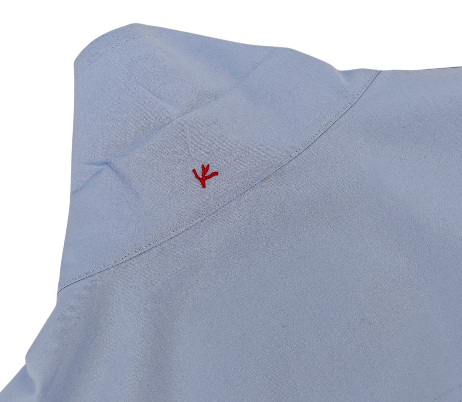 $1350 ISAIA NAPOLI Light Blue Hand-Sewn Jacket Shirt Fine Cotton 36 US / 46 EU